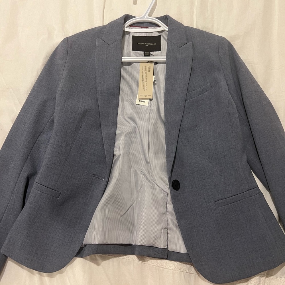 Banana Republic blue/jean blazer petite